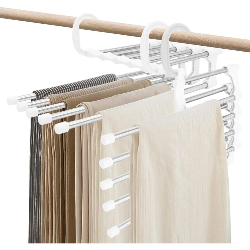 foto del prodotto ymyny crediri grucce per pantaloni, grucce salvaspazio antiscivolo in acciaio inossidabile per camera da letto, armadio, organizer per pantaloni