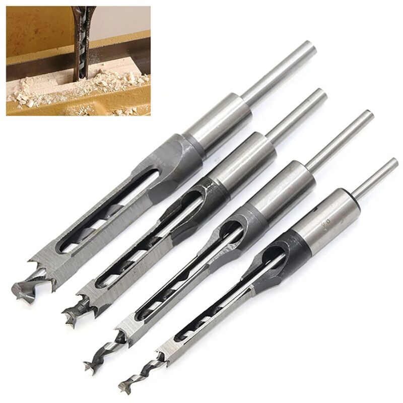 foto del prodotto ymyny crediri hss punta elicoidale per lavorazione del legno set di punte per trapano inserto per trapano quadrato scalpello per foro quadrato
