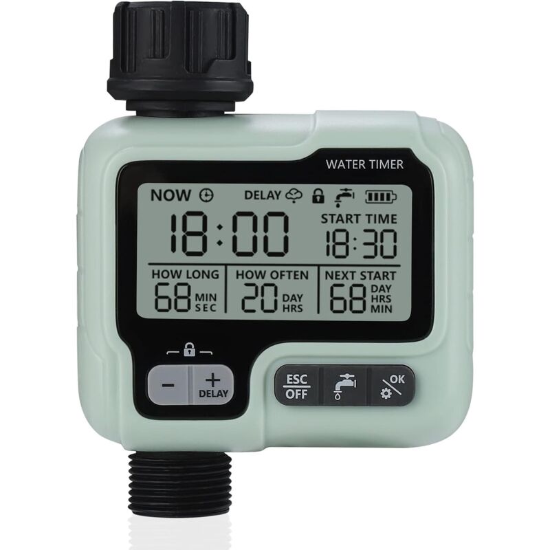 foto del prodotto ymyny crediri johgee timer per irrigazione automatica, timer per irrigazione a goccia, impermeabile e per uso esterno, modalit di irrigazione