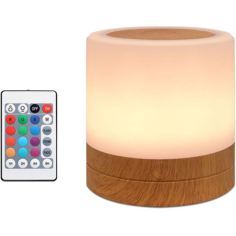 foto del prodotto ymyny crediri luce notturna, lampada da comodino per bambini, lampada da notte a led touch con 13 colori, lampade da tavolo ricaricabili con
