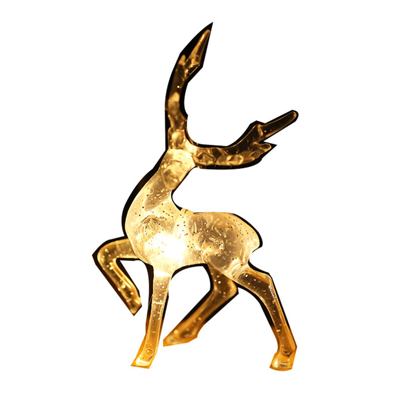 foto del prodotto ymyny crediri luci a forma di cervo, luci da festival, luce notturna solare a led a forma di cervo sika, luci decorative per feste di natale,