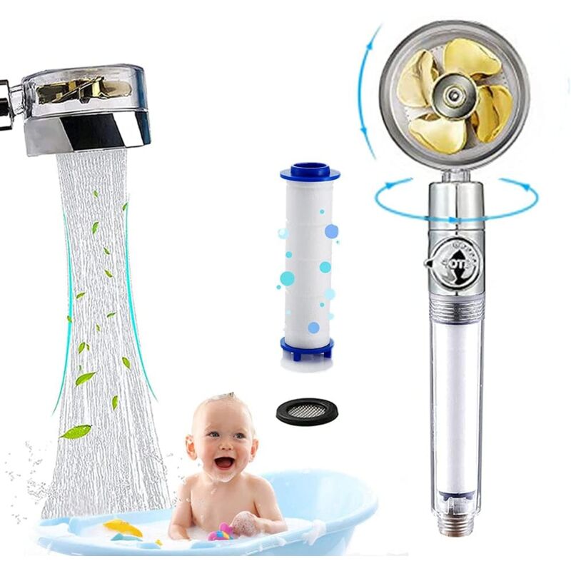 foto del prodotto ymyny crediri mihutu doccia portatile ad alta pressione, soffione doccia rotante a 360 , soffione doccia a risparmio idrico con filtro e