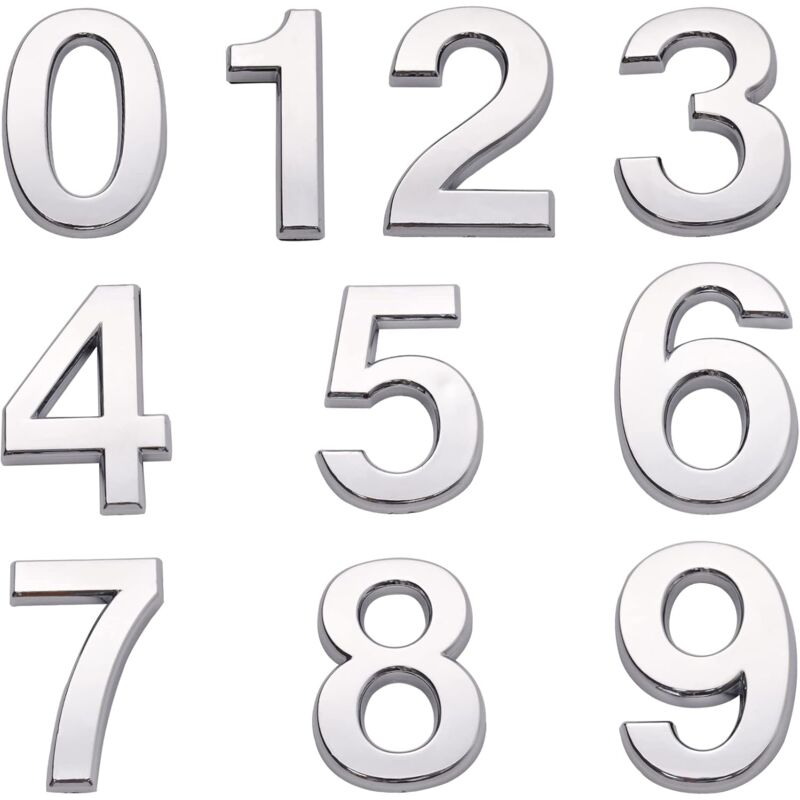 immagine 0 del prodotto ymyny crediri numeri civici autoadesivi per porta della cassetta postale numero 0 9 per appartamento camera da letto ufficio 4,3 cm 