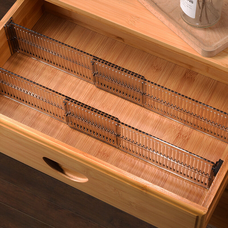 foto del prodotto ymyny crediri organizer per cassetti confezione da 4 divisore per cassetti in plastica regolabile organizer per posate per cucina, bagno o