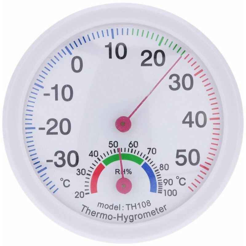 foto del prodotto ymyny crediri orologio bianco termometro e igrometro per interni ed esterni