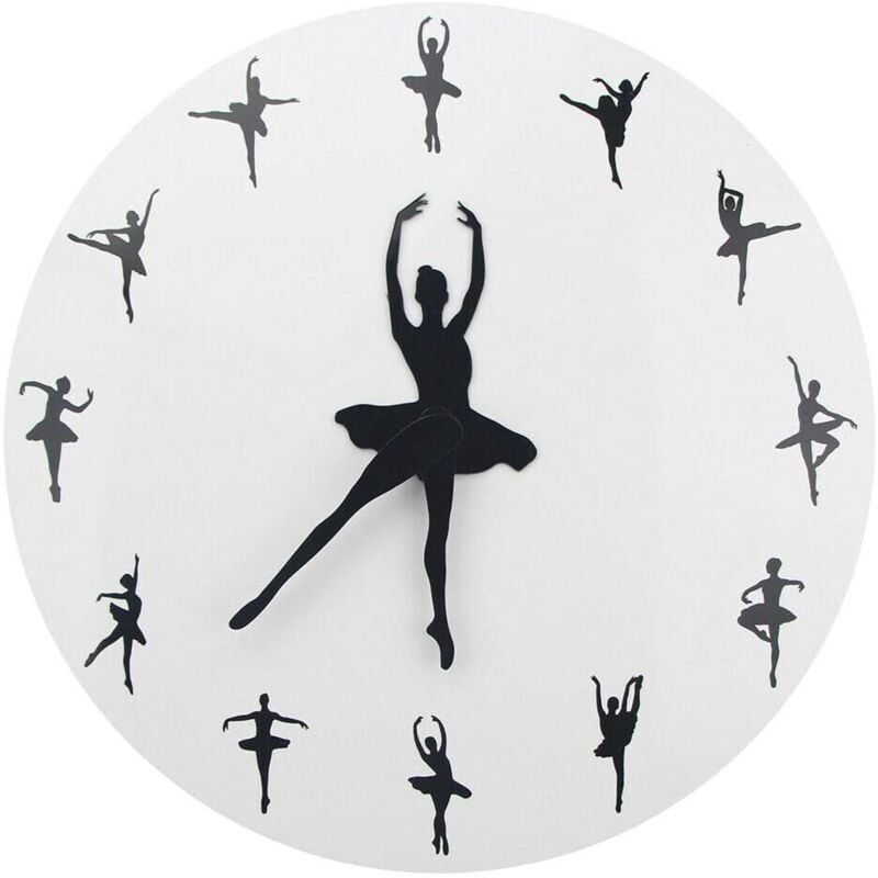 foto del prodotto ymyny crediri orologio da parete ballerina orologio da parete con decorazione da ballo, orologio da parete con decorazione da ballo, regalo per la