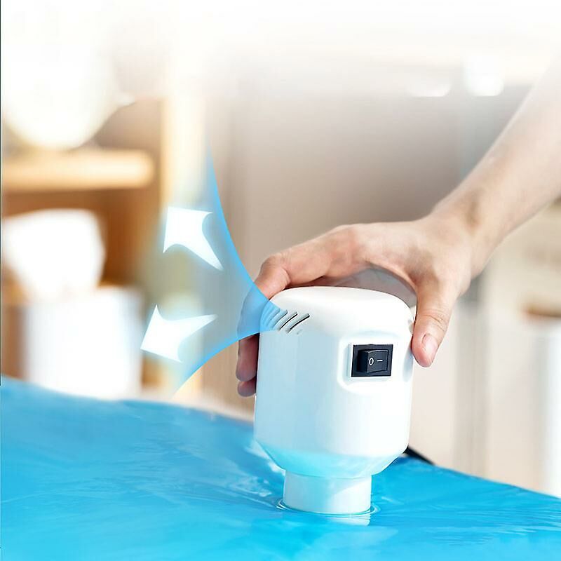foto del prodotto ymyny crediri pompa per vuoto per la casa pompa elettrica da viaggio borsa portaoggetti per vestiti macchina sigillatrice elettrica bianca