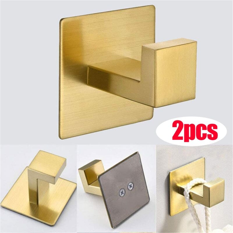 foto del prodotto ymyny crediri portasciugamani autoadesivo per bagno senza foratura con gancio dorato di alta qualit per porta a muro 60 cm per cucina in acciaio