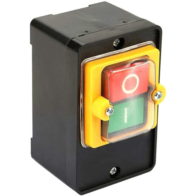 foto del prodotto ymyny crediri pulsante interruttore motore avviamento arresto interruttore ac220v 380v 10a impermeabile interruttore on off due pulsanti con
