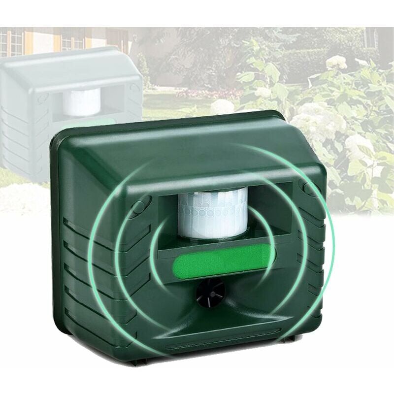 foto del prodotto ymyny crediri repellente per uccelli ad ultrasuoni per esterni, repellente per animali ad ultrasuoni con sensore di movimento e repellente per