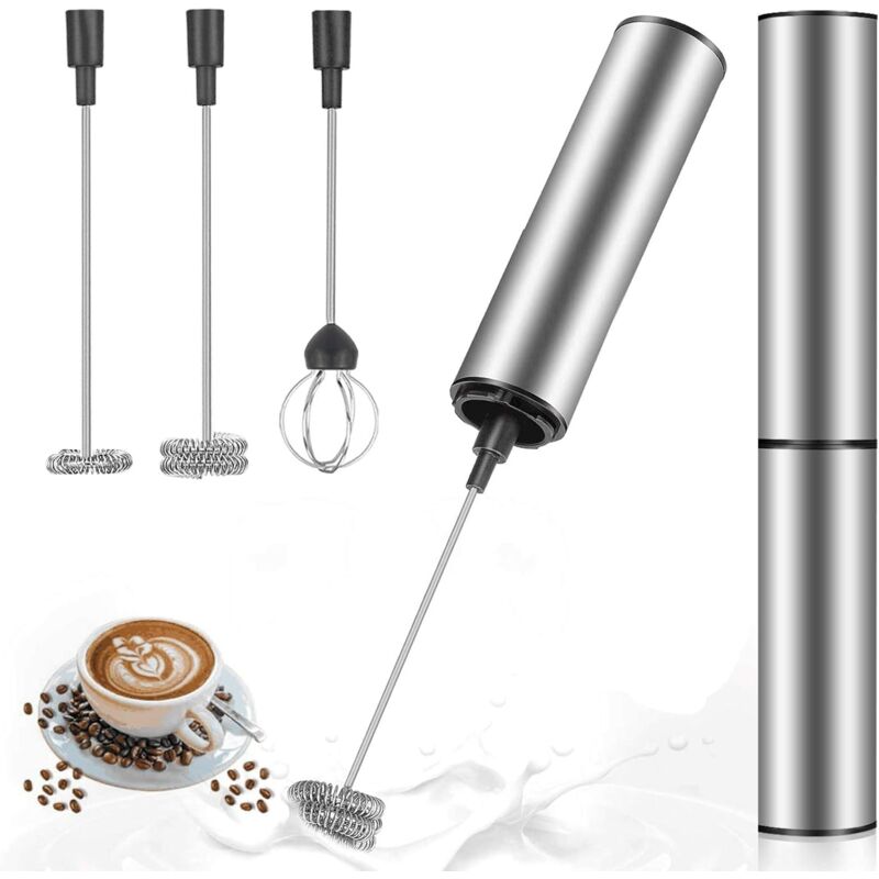 foto del prodotto ymyny crediri schiumatore elettrico per latte, schiumatore per latte ricaricabile tramite usb, acciaio inossidabile per caff , panna, cappuccino,