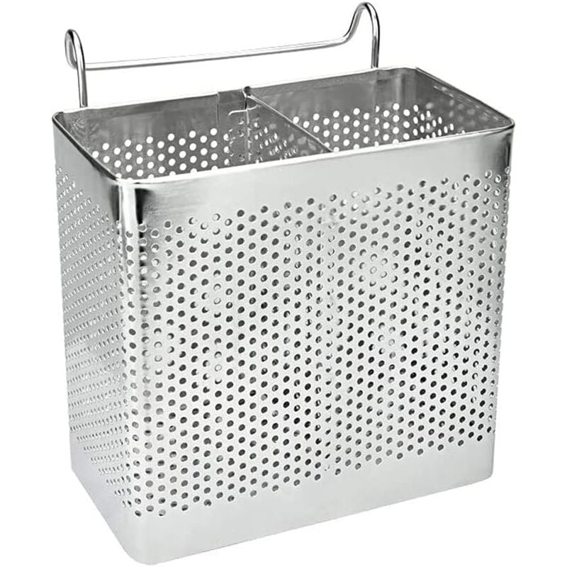 foto del prodotto ymyny crediri scolaposate da cucina, cestello per posate, portaposate, organizer per lavello in acciaio inossidabile per riporre e cucinare