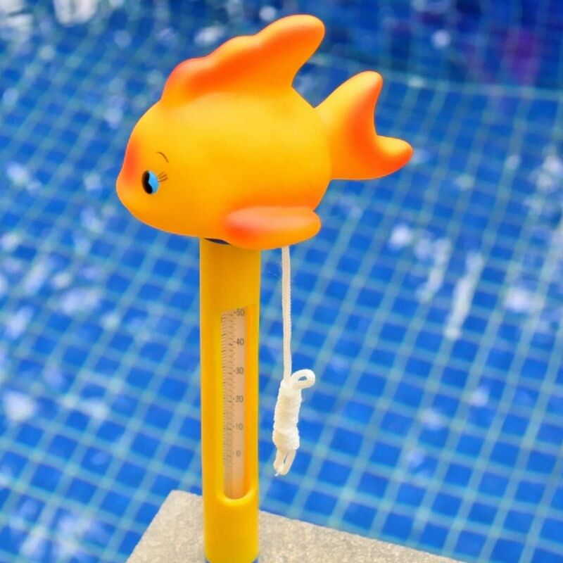 foto del prodotto ymyny - crediri tutoy cartone animale vasca da bagno per bambini piscina spa galleggiante termometro misuratore della temperatura dell'acqua - pesce rosso