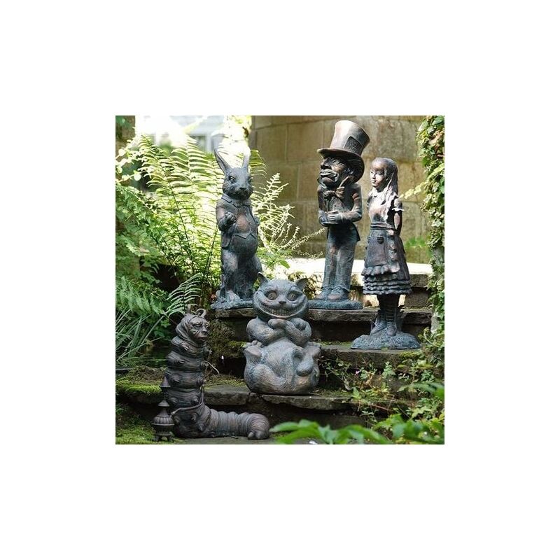 foto del prodotto ymyny crediri wonderland garden sculpture set alice nel paese delle meraviglie statua statua da giardino decorazioni per interni ed esterni