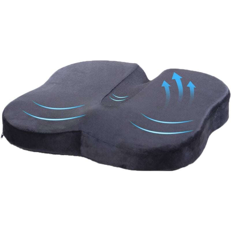foto del prodotto ymyny cuscino ortopedico in memory foam crediri per il coccige, cuscino da viaggio per alleviare il mal di schiena e la sciatica, applicabile alle