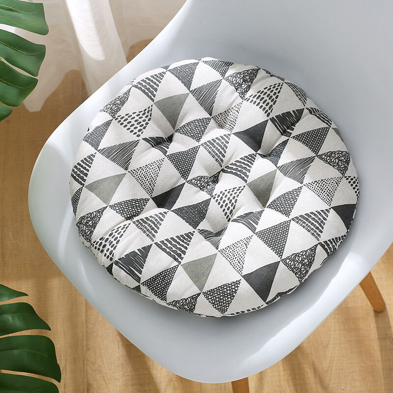 foto del prodotto ymyny cuscino per sedia, cuscino rotondo traspirante tatami per sala da pranzo ufficio divano triangolo grigio, 40 cm, set da 2 