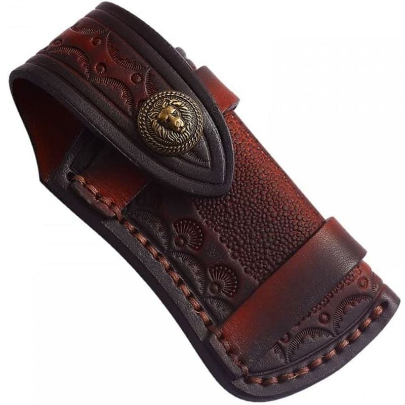 foto del prodotto ymyny custodia in pelle per coltello, fodero per coltello custodia per coltello custodia in pelle per coltello tascabile coltello pieghevole