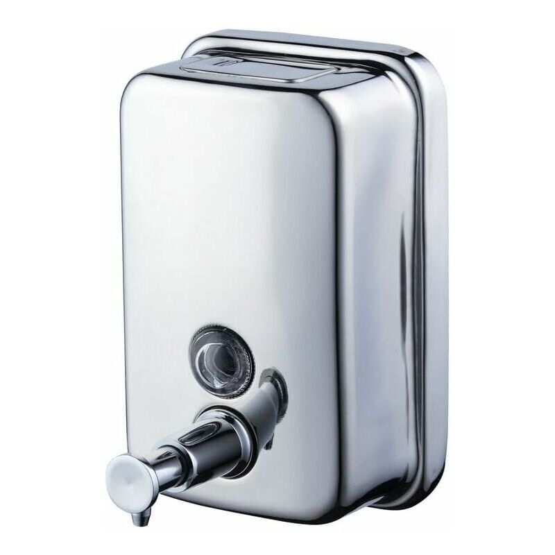 foto del prodotto ymyny dispenser di sapone a parete da 18 oz 500 ml per cucina e bagno, acciaio inossidabile, cromo lucido