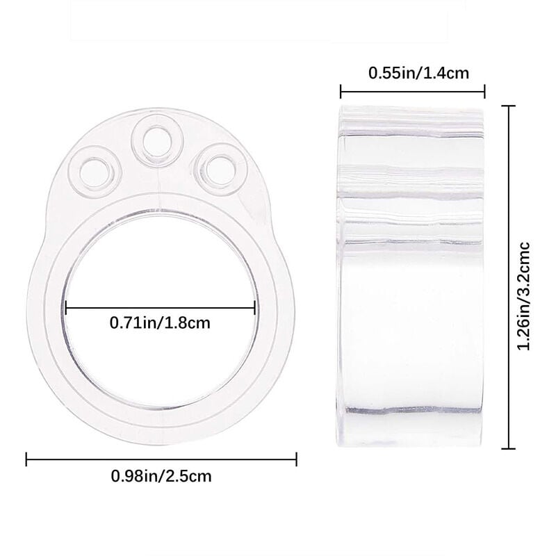 immagine 0 del prodotto ymyny fermaporta confezione da 6 fermaporta trasparenti, protezione per maniglie altamente elastica, protezione per pareti e mobili, 18 mm