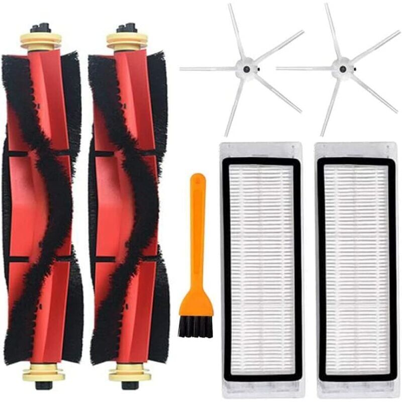 foto del prodotto ymyny filtro spazzola laterale per aspirapolvere xiaomi roborock s5 max s6 maxv s6 pure t6 con accessori 2 spazzole a rullo, 2 filtri, 1 scopa, 2