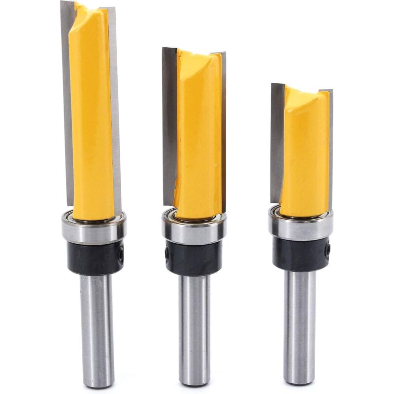 foto del prodotto ymyny fresa per rifinitura a filo con gambo crediri da 8 mm, fresa per rifinitura a filo, fresa per smussi con cuscinetto superiore, utensili per