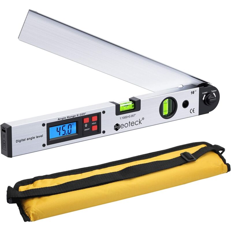 foto del prodotto ymyny goniometro digitale da 400 mm 16 pollici 0225 righello digitale per angolo orizzontale lcd retroilluminato goniometro orizzontale