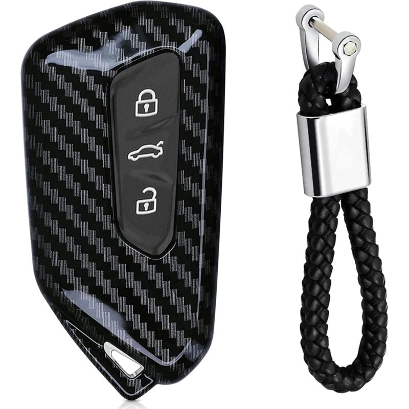 foto del prodotto ymyny guscio chiave auto compatibile con vw golf 8, guscio chiave auto a 3 pulsanti, vw golf 8 con portachiavi