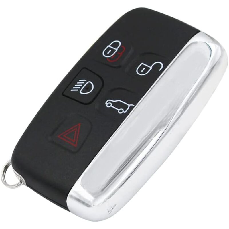 foto del prodotto ymyny guscio portachiavi con telecomando a 5 pulsanti per land rover range rover sport lr4 evoque laterale con scritte