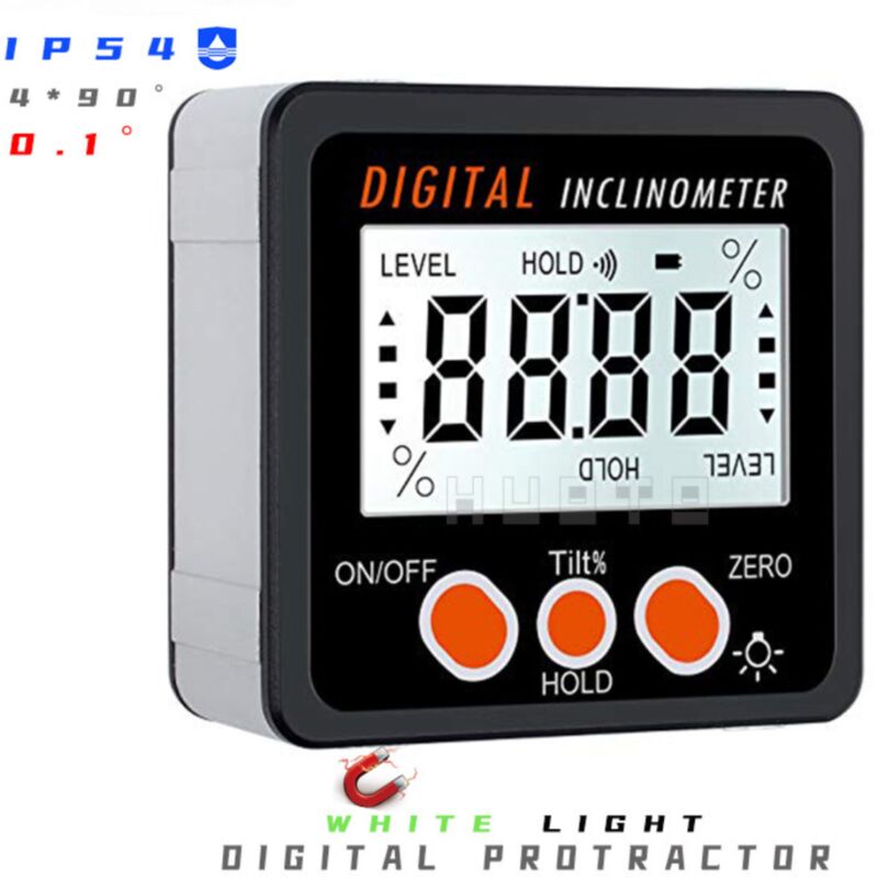 foto del prodotto ymyny inclinometro digitale goniometro 490 scatola di livello angolo di rilevamento calibro di smusso retroilluminato calibro di base magnetico