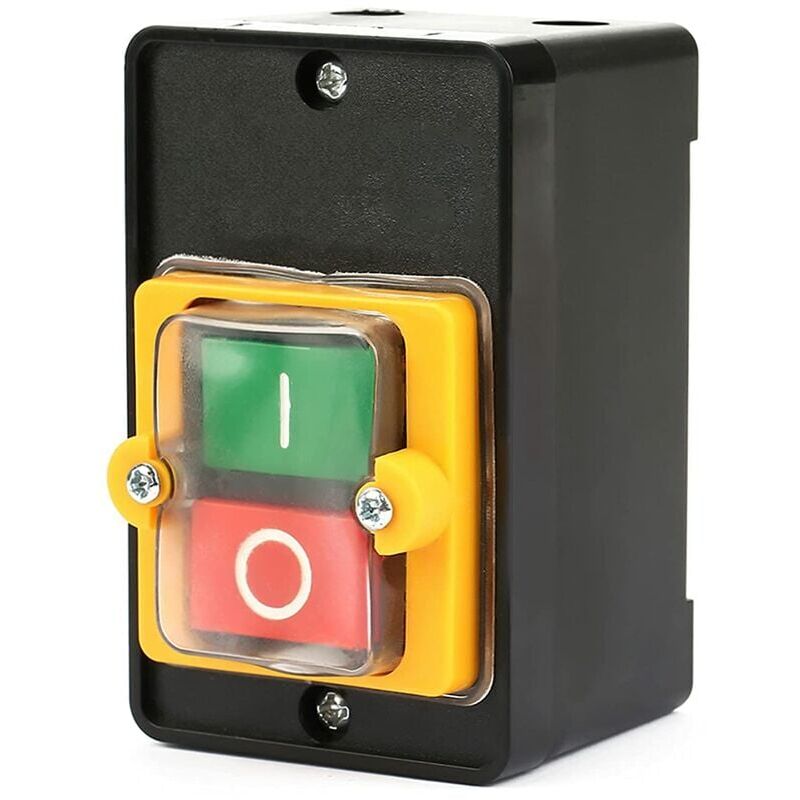 foto del prodotto ymyny interruttore a pulsante, ac220v 380v 10a monofase trifase interruttore a pulsante di controllo dell alimentazione impermeabile, pulsante di