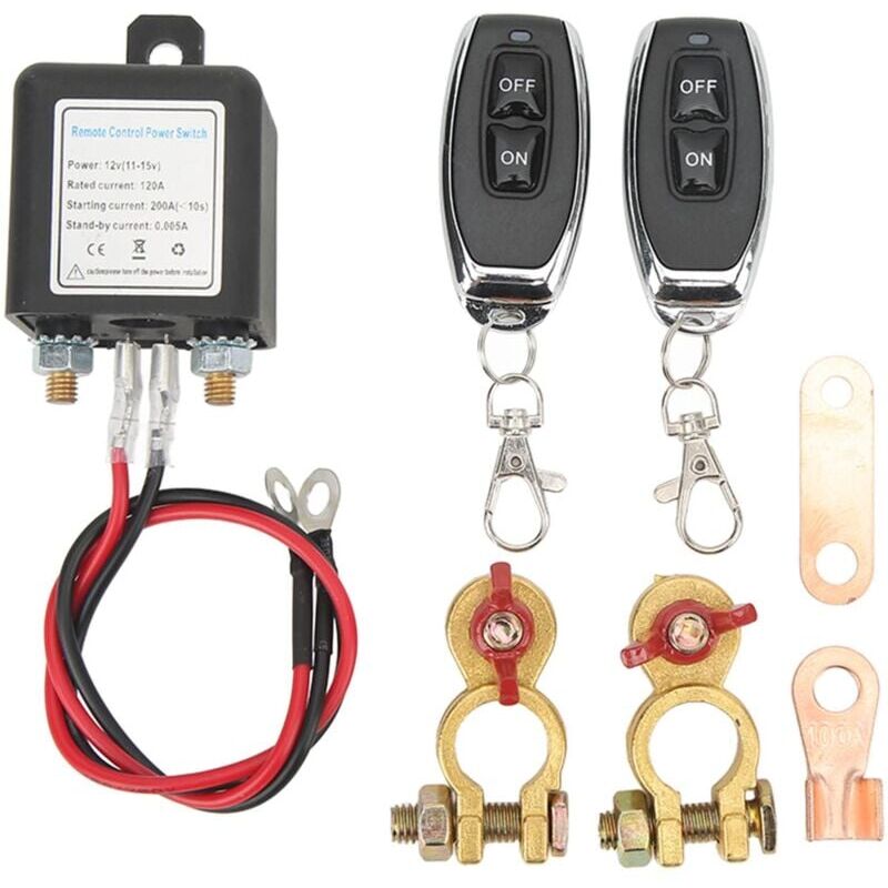 foto del prodotto ymyny interruttore di scollegamento della batteria a distanza interruttore di spegnimento per auto cc 12v, antifurto, interruttore di spegnimento