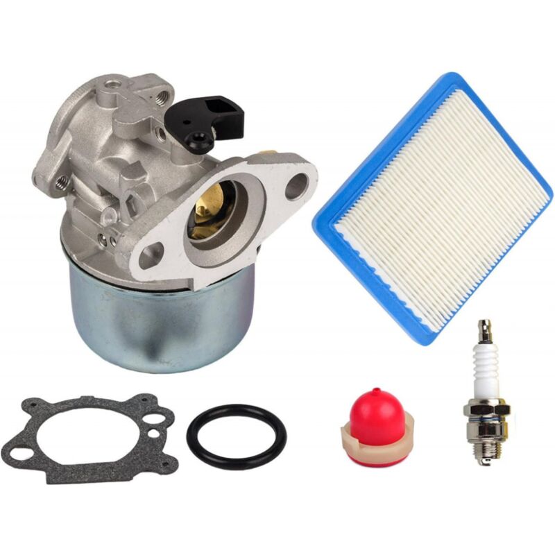 foto del prodotto ymyny kit carburatore con pompetta di adescamento e filtro dell aria compatibile con motori briggs stratton da 4 a 7 cv 498170, 497314