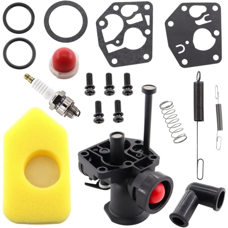 foto del prodotto ymyny kit carburatore per briggs stratton 499809 498809a 494406 tosaerba e filtro aria 698369 molla regolatore 691859 692211 membrana 795083