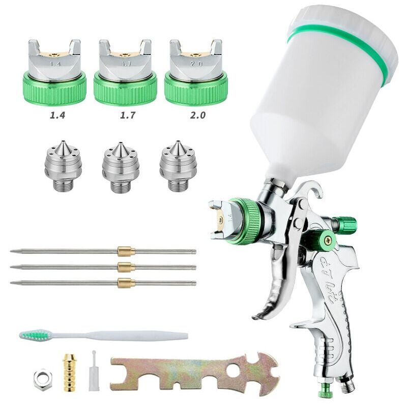 foto del prodotto ymyny kit pistola a spruzzo per vernice ad alta pressione professionale pistola a spruzzo ad aria compressa, pistola a spruzzo pneumatica a