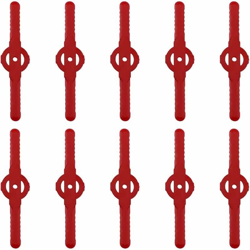 foto del prodotto ymyny lama per tagliabordi in plastica 10 lame in plastica di ricambio per set di tagliabordi a batteria, lame di ricambio per tosaerba in plastica