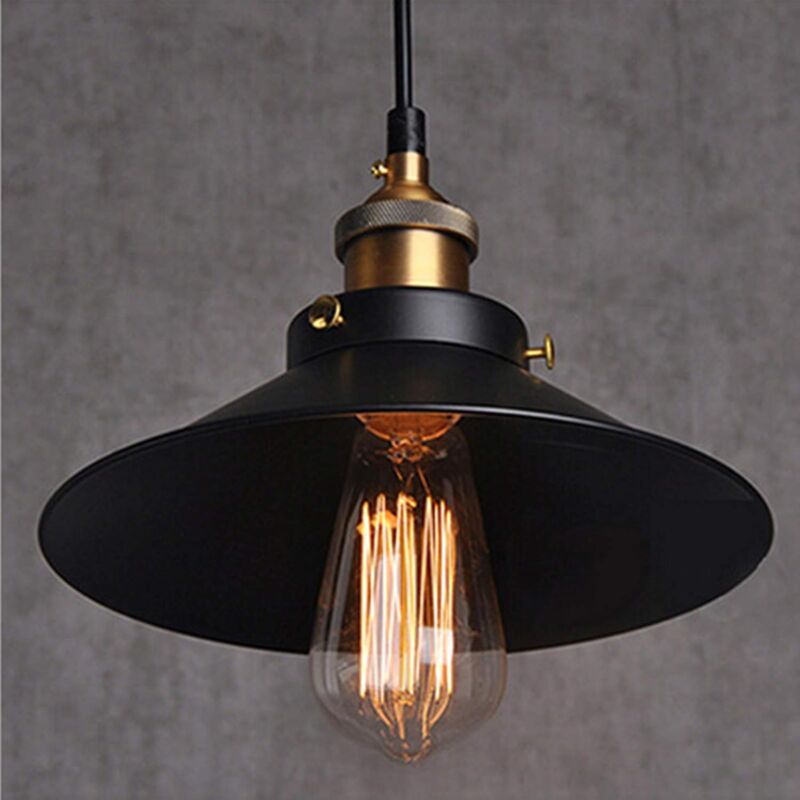 foto del prodotto ymyny lampada a sospensione da fattoria, semplice lampada da soffitto in ferro battuto, stile industriale retr , e27, lampada a sospensione a