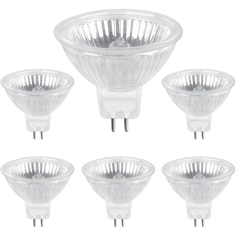 foto del prodotto ymyny lampada alogena gu5.3 50w 220v, 680lm bianco caldo 2700k dimmerabile, lampada spot alogena mr16, confezione da 6