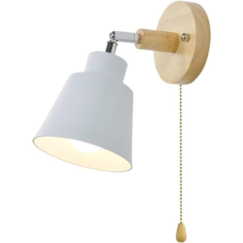 foto del prodotto ymyny lampada da parete in legno per interni con interruttore, lampada da parete girevole in alluminio per bar, camera da letto, cucina,