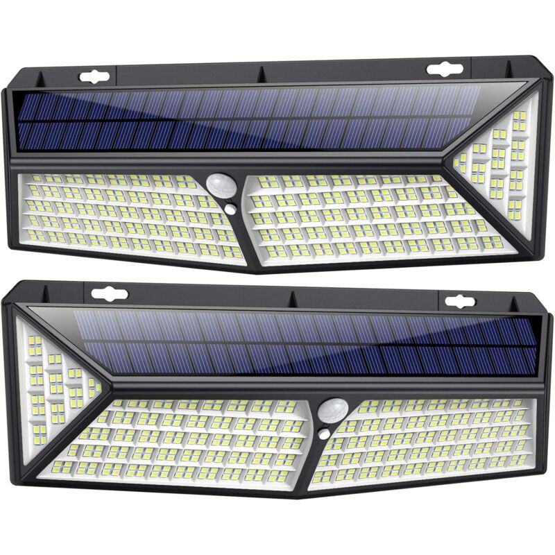 foto del prodotto ymyny lampada da parete solare per esterni a 430 led, 1 pz.