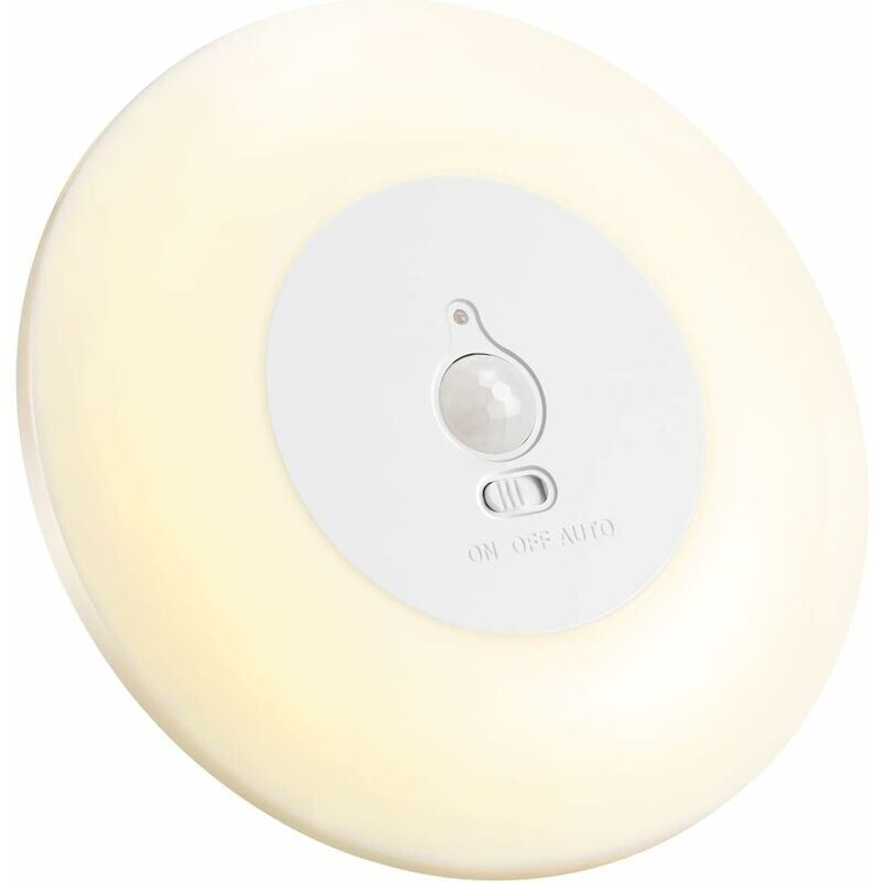 foto del prodotto ymyny lampada da soffitto a led con sensore di movimento, a batteria, per interni, wireless, 3000k, per armadi, mobili, cantine, dispense, scale