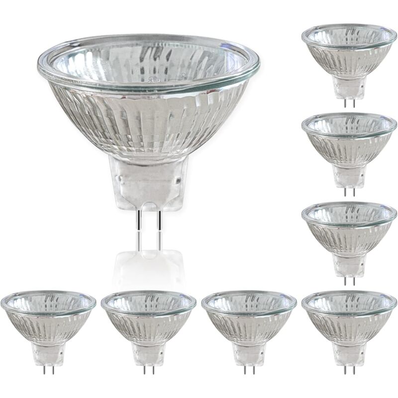 foto del prodotto ymyny lampada led gu5.3, 50 w, confezione da 8, lampade alogene a riflettore da 12 v, faretto dimmerabile, lampada alogena mr16, 660 lm, bianco