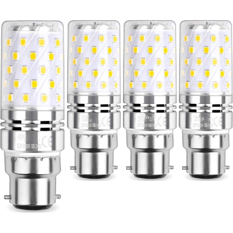 foto del prodotto ymyny lampadina led a mais 12w, equivalente a lampadine a incandescenza da 100w, attacco a baionetta b22, bianco caldo 3000k, 1450lm, confezione da