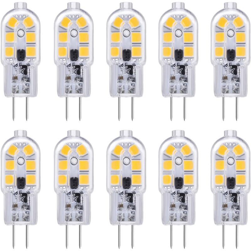 foto del prodotto ymyny lampadine per cappa aspirante a led crediri g4 12v 2w bianco freddo 6000k 200lm g4 bi pin equivalente alogena 12v ac dc lampada a led g4 per