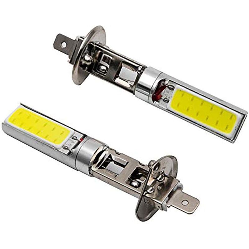 foto del prodotto ymyny lampadine per fari h1, 2 pezzi di luci diurne a led cob, fendinebbia per veicoli, luce bianca
