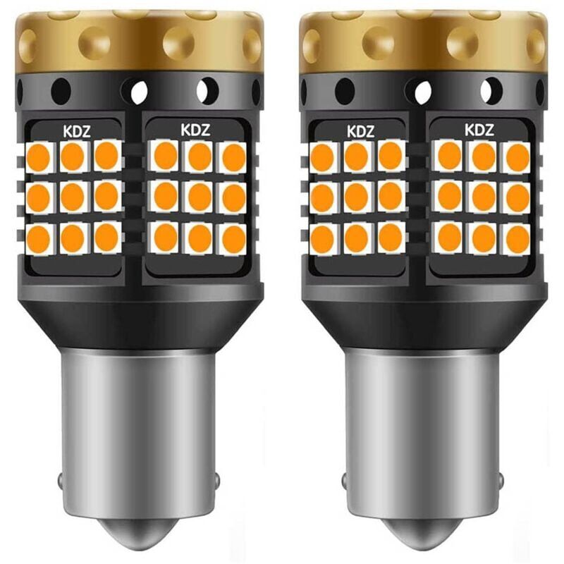 foto del prodotto ymyny lampadine per indicatori di direzione a led 1156 ba15s p21w, ambra gialla arancione, 3700 lm, 3030, 45 smd, anti iper flash, senza errori,