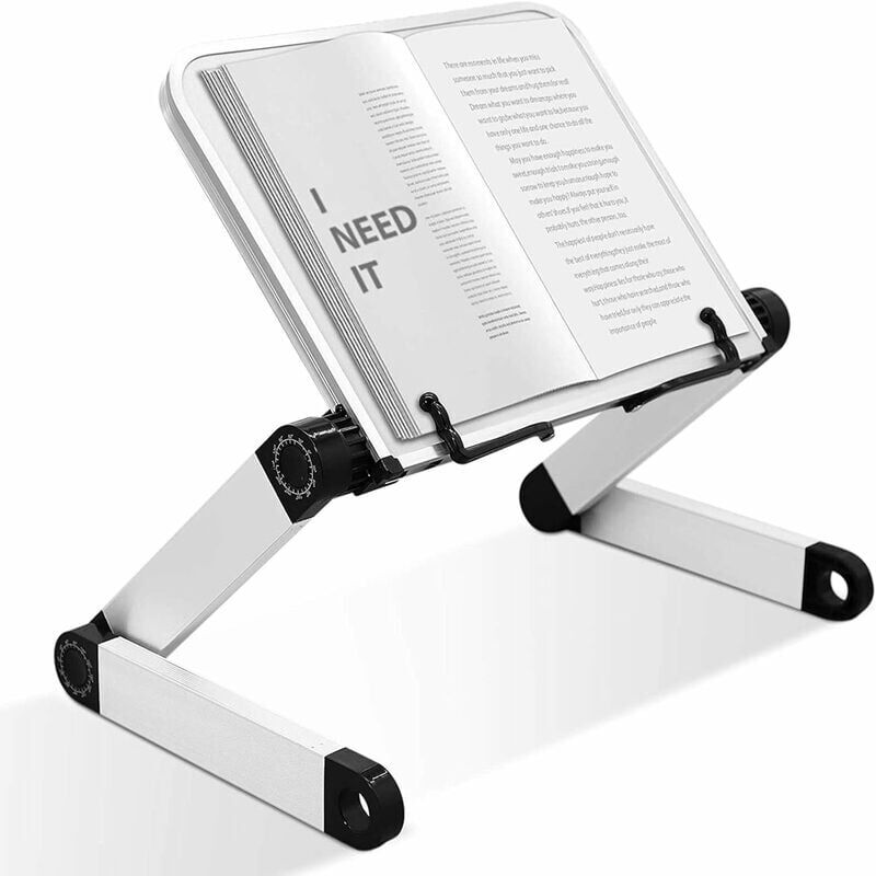 immagine 0 del prodotto ymyny leggio regolabile altezza e angolazione regolabili, supporto ergonomico per libri con graffette per libri di testo di grandi dimensioni,