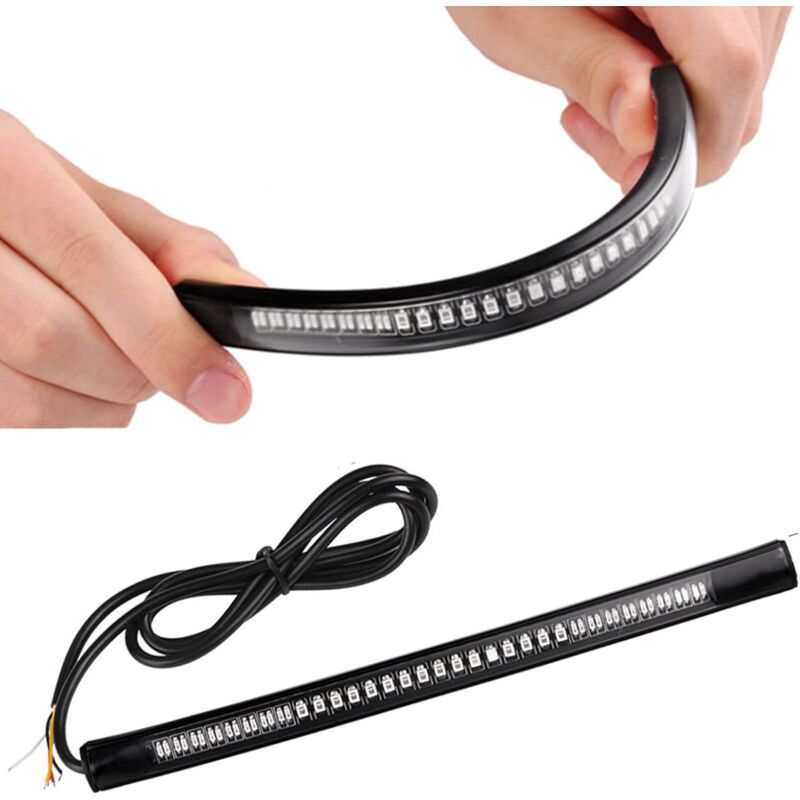 foto del prodotto ymyny luce freno a 48 led per indicatori di direzione per moto, auto e bici con 12 v