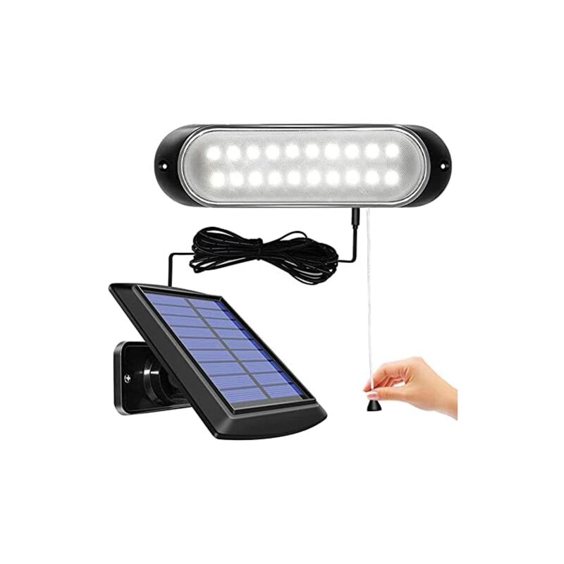 foto del prodotto ymyny luce solare con sensore di movimento, 20 led, luce solare separabile con linea da 5 m, lampada solare impermeabile per interni ed esterni,