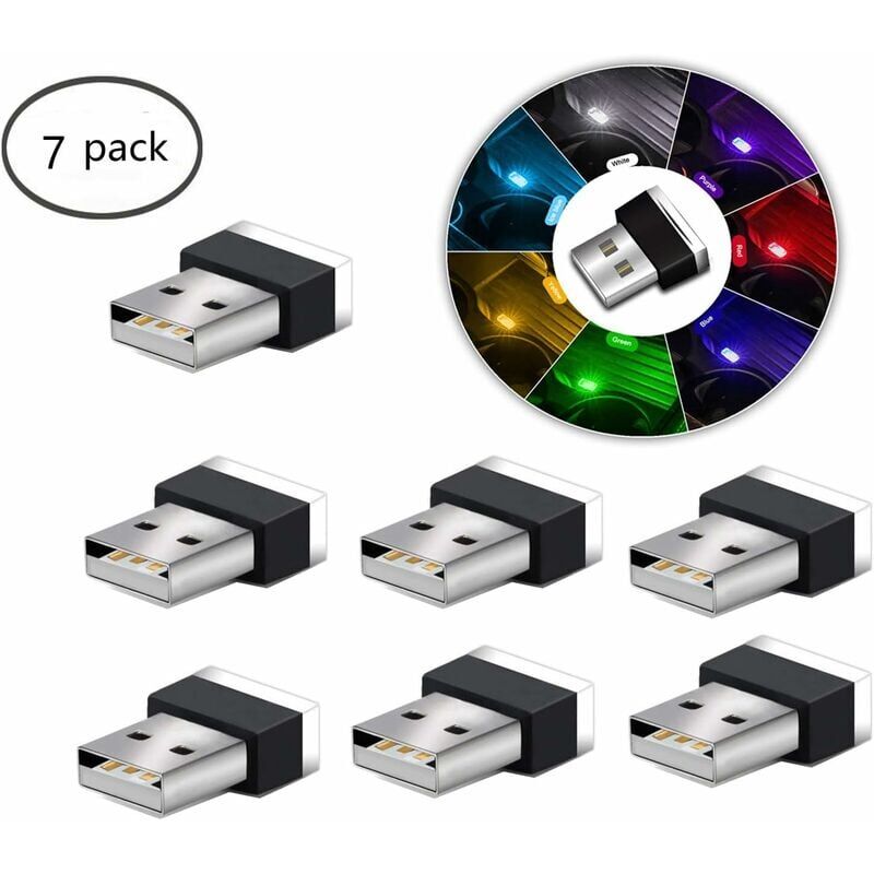 foto del prodotto ymyny luci interne per auto a led usb 7 luci usb a led mini universali con spina da 5 v per il bagagliaio interno dell auto.
