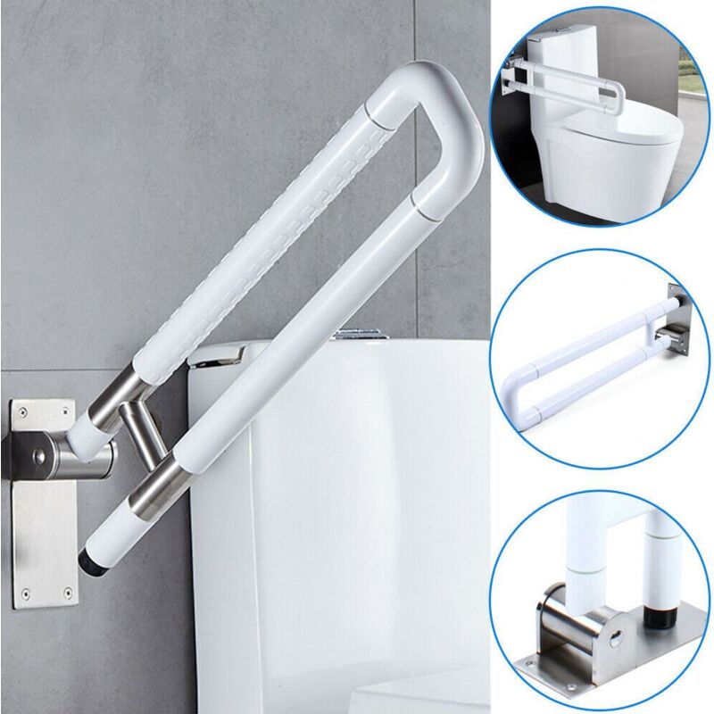 foto del prodotto ymyny maniglia di supporto per wc crediri, 60 cm, maniglia di supporto, pieghevole, ausilio per stare in piedi, maniglia di sicurezza, maniglie per